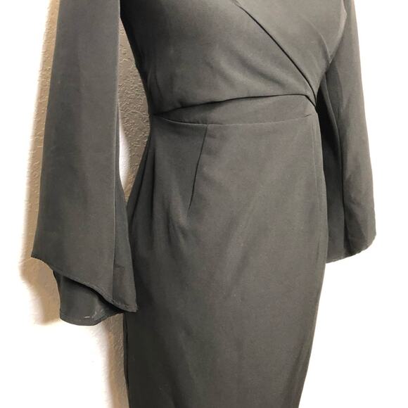 Bardot Ava black off shoulder flared sleeve sheath dress size US 6 / Small - Picture 5 of 16